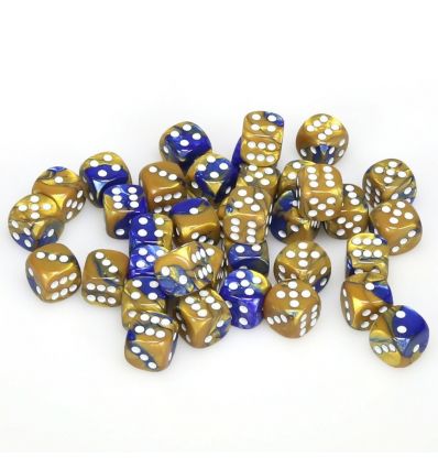 Chessex 6 Fcaes Dice Blue Gold