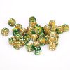 Chessex 6 Faces Dice Green Gold