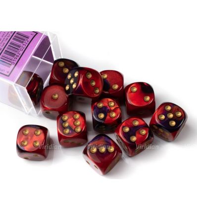 Chessex 6 Faces Dice Violet Rouge 26826