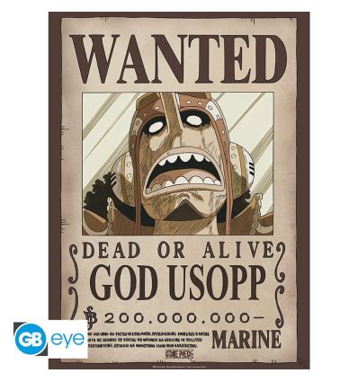 ONE PIECE Poster Wanted God Usopp (52x38cm)