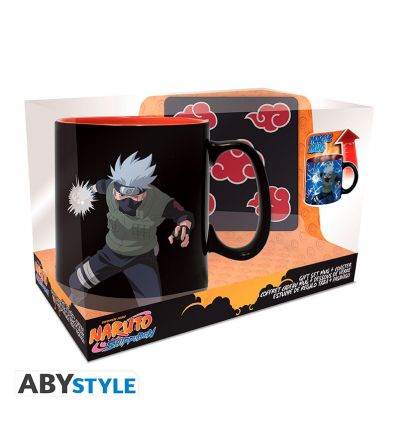 Naruto Shippuden Coffret Mug thermo-réactif 460ml+Coaster Akatsuki