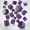 Pack De D6 - Violet Scintillant & Or