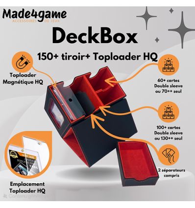 Made4Game - Deckbox Commander XL 150 Noir/Rouge