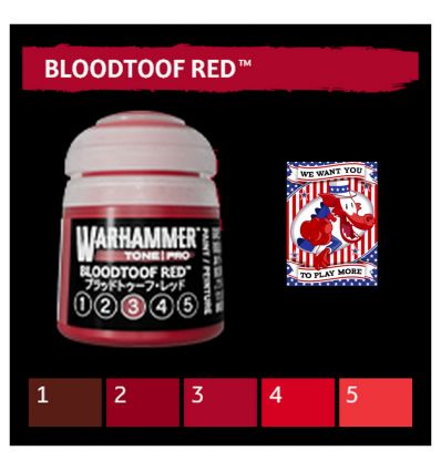 Warhammer Tone Pro -  BLOODTOOF RED 5 12ML ROW