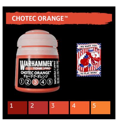Warhammer Tone Pro -  CHOTEC ORANGE 4 12ML ROW