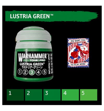 Warhammer Tone Pro -  LUSTRIA GREEN 4 12ML ROW